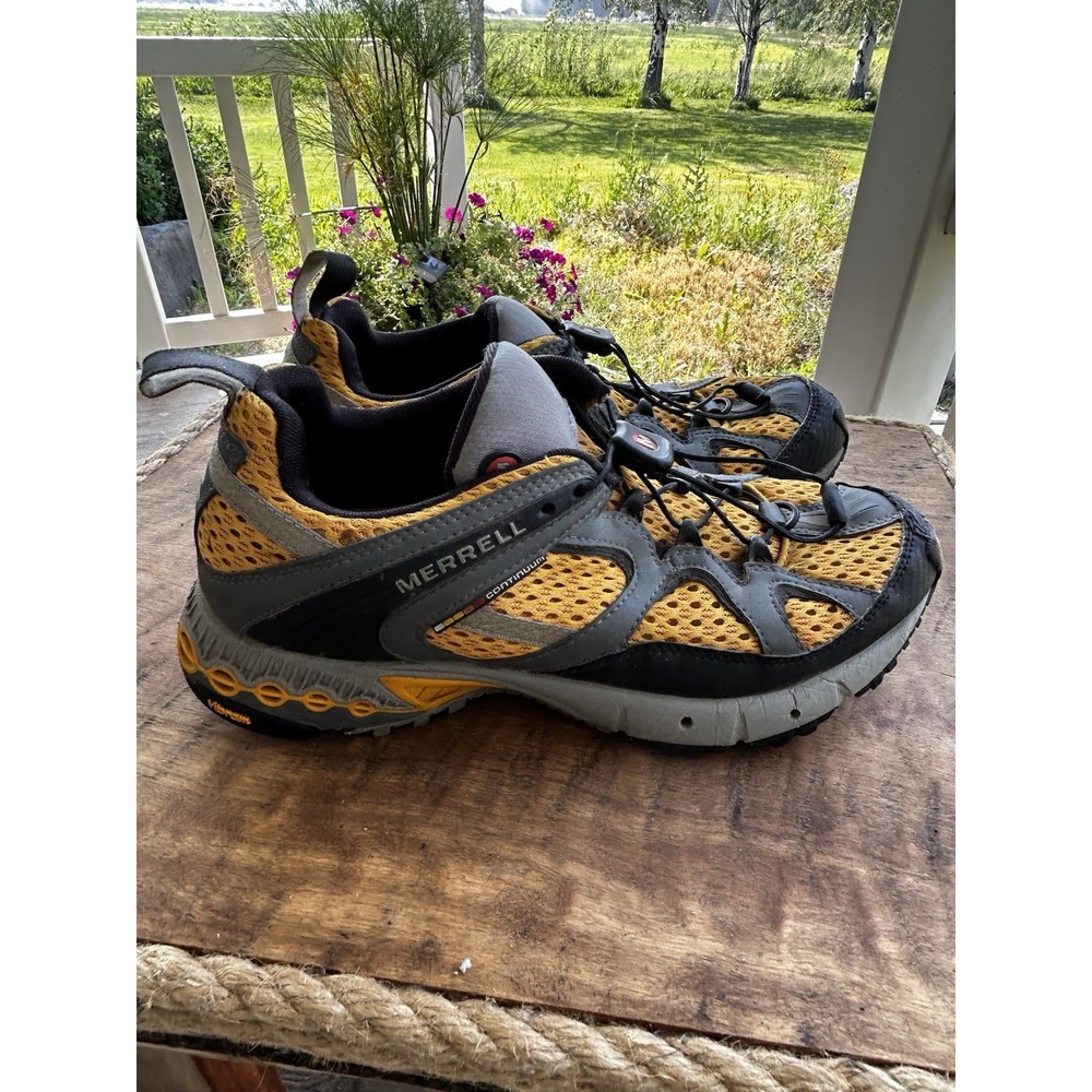 Merrell WaterPro Hiking Water Shoes Womens 9.5 Gray Yellow Vibram Air Cushion